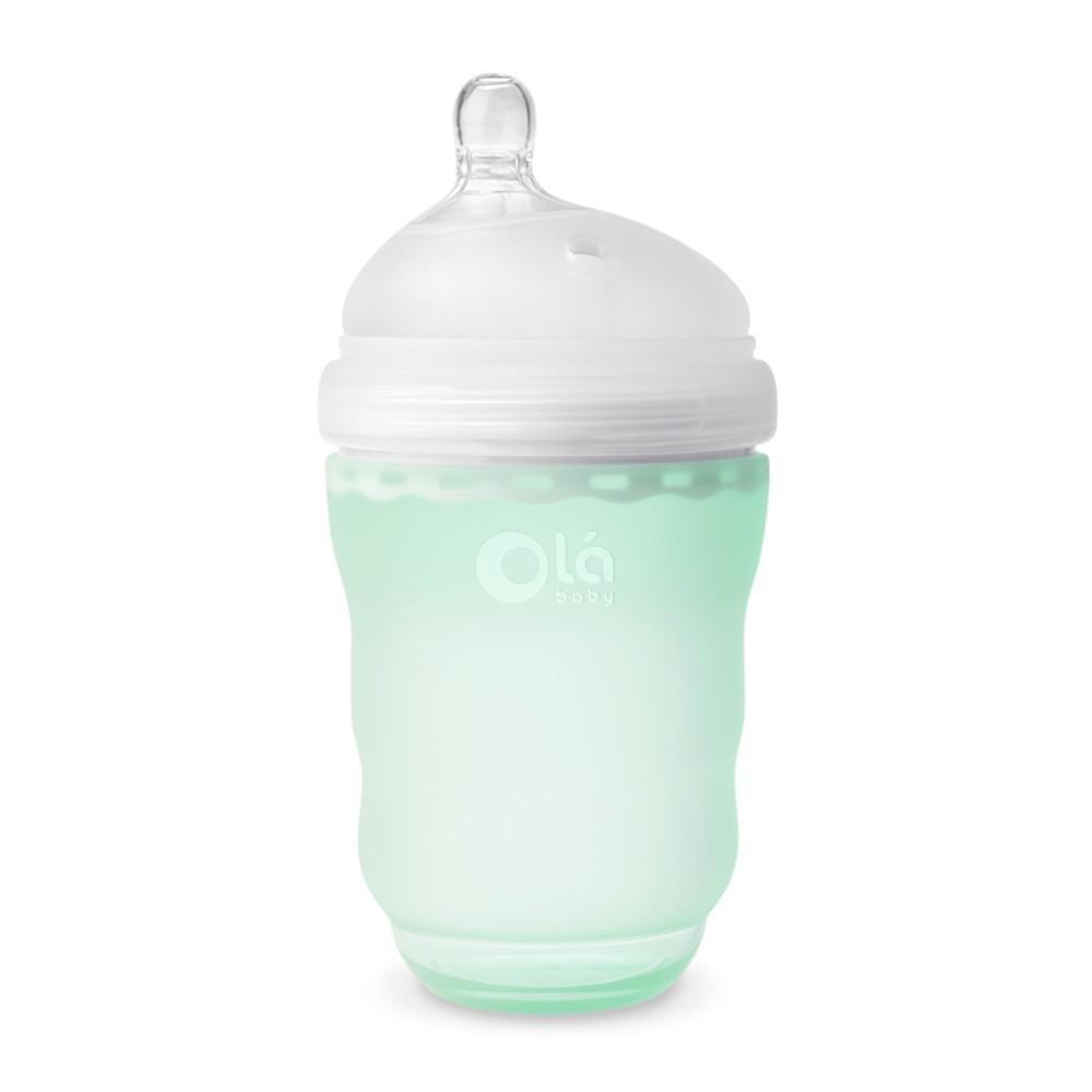 

Бутылочка силиконовая антиколиковая OlaBaby GentleBottle мятный 240 мл