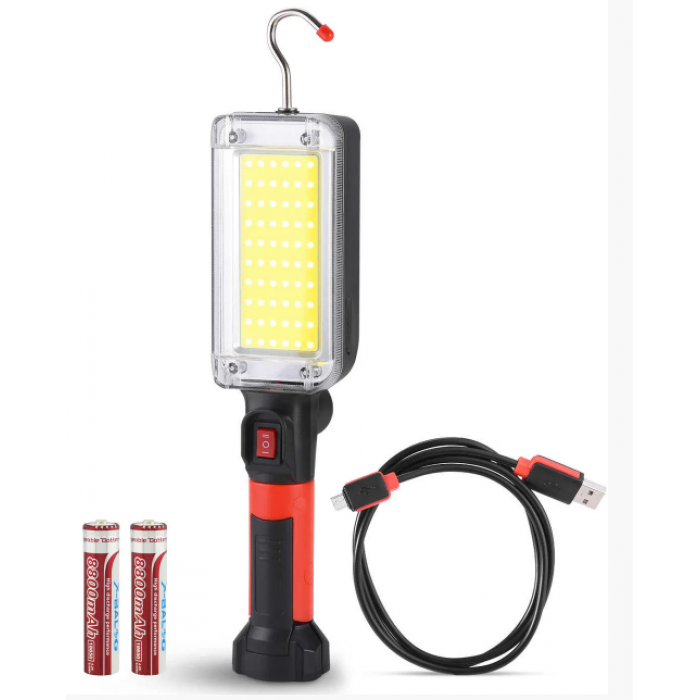 

Фонарь аккумуляторный Worklight ZJ-8859 COB с магнитом и крючком для подвешивания Черный