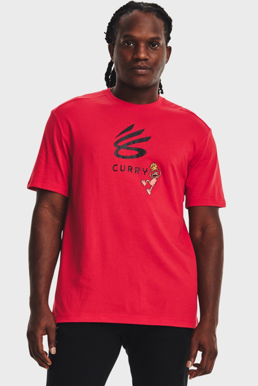 

Мужская красная футболка CURRY X ELMO LOGO TEE Under Armour XXL 1366622-600