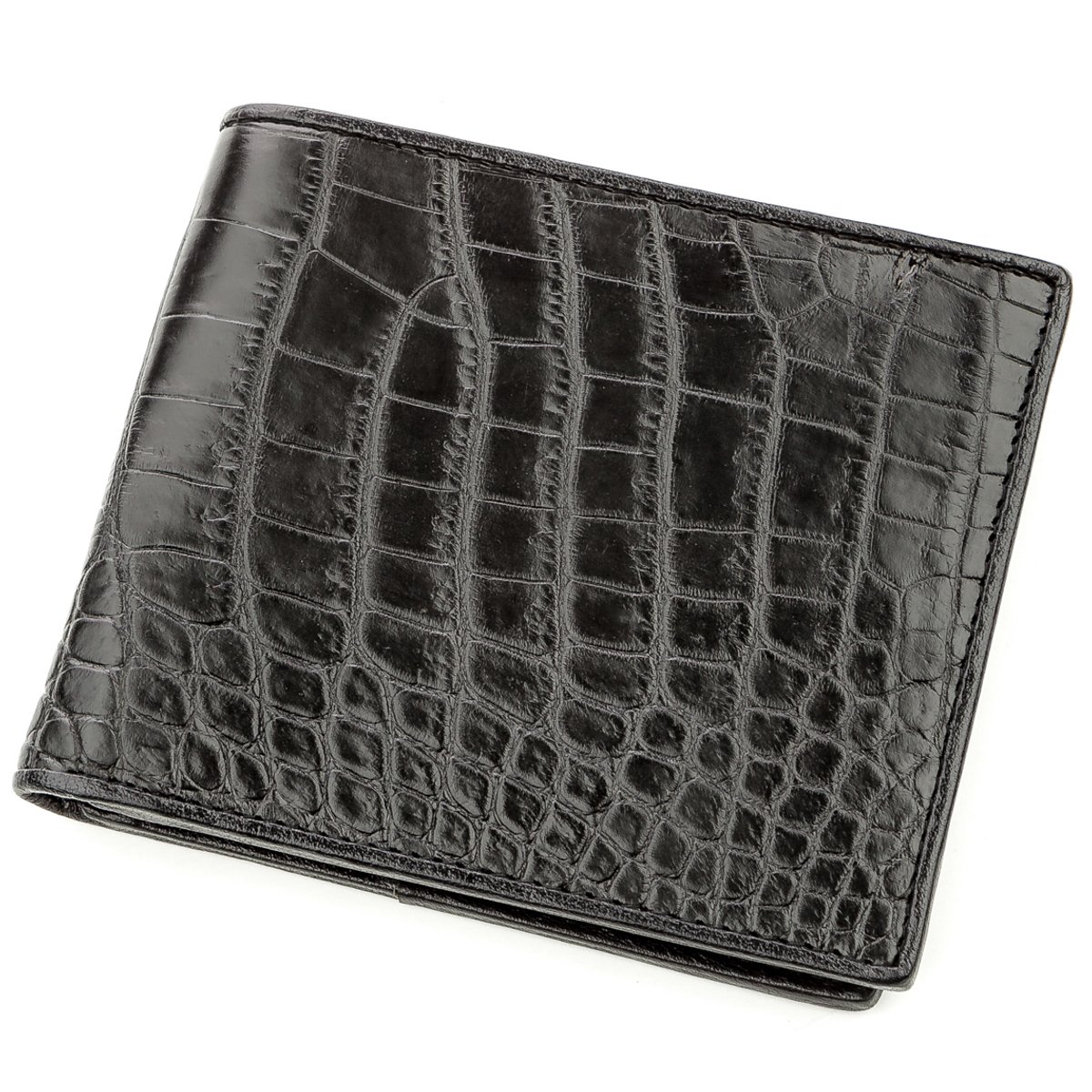 

Мужской кожаный кошелек 11х9,5 см CROCODILE LEATHER Черный