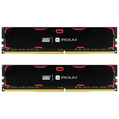 

Модуль памяти для компьютера DDR4 16GB (2x8GB) 2400 MHz Iridium Black Goodram (IR-2400D464L15S/16GDC)
