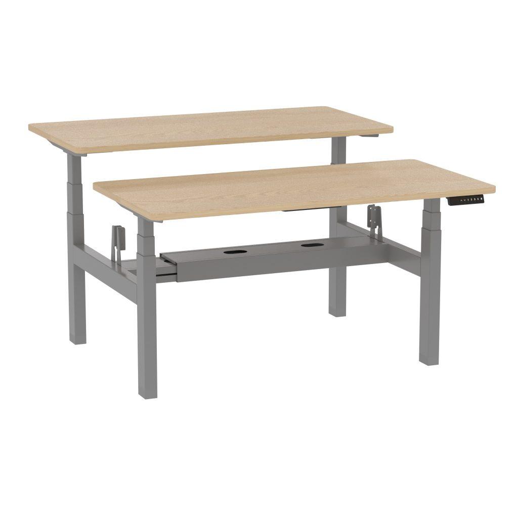 

Регулируемый стол Monotable Flex Duo Gray (столешница дуб светлый)