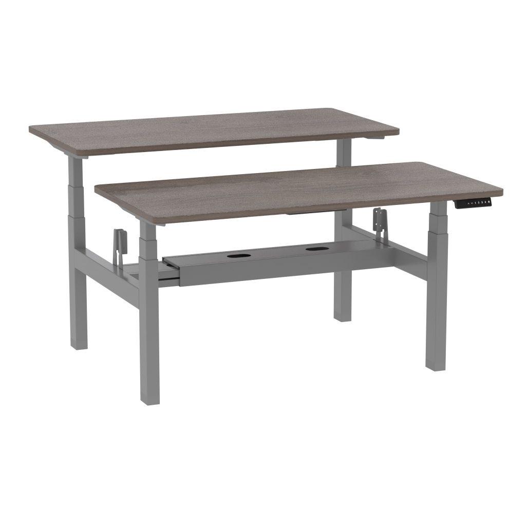 

Регулируемый стол Monotable Flex Duo Gray (столешница дуб темный)