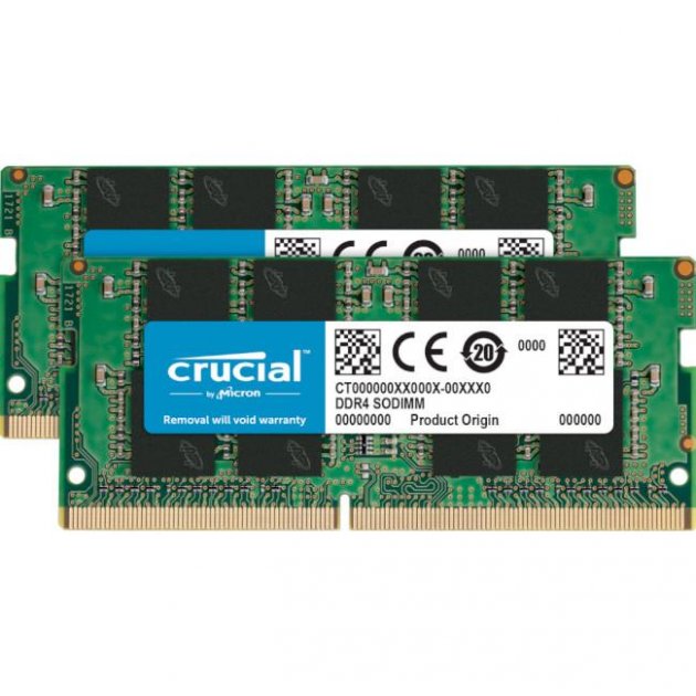 

Оперативная память Crucial DDR4 32GB (2x16GB) 2666MHZ SODIMM CL19 (CT2K16G4SFD8266)