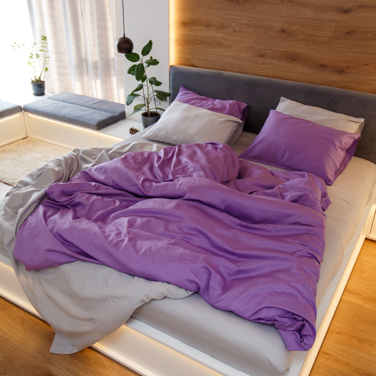 

Пододеяльник NaviHome 100х150 сатин Таинственная орхидея сиренево-розовый