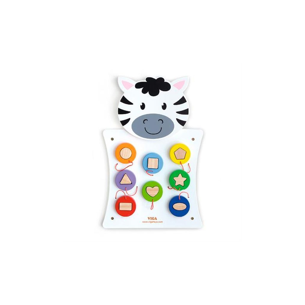 

Развивающая игрушка Viga Toys Бизиборд Зебра с фигурками (50681FSC)