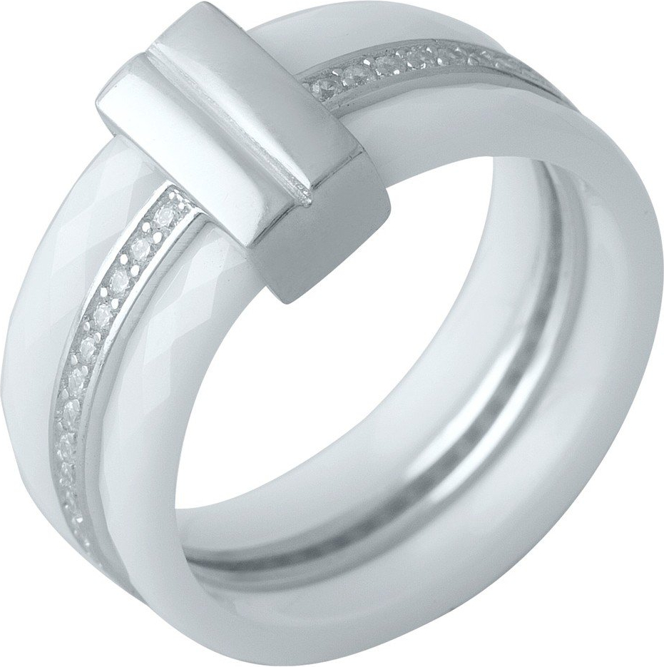 

Серебряное кольцо SilverLine с керамикой 1214138 17 размер, 17 размер