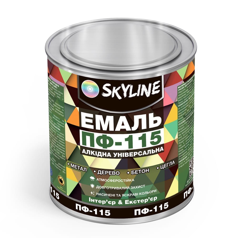 

Эмаль ПФ-115 алкидная универсальная атмосферостойкая «Skyline» Синий 2.5 кг