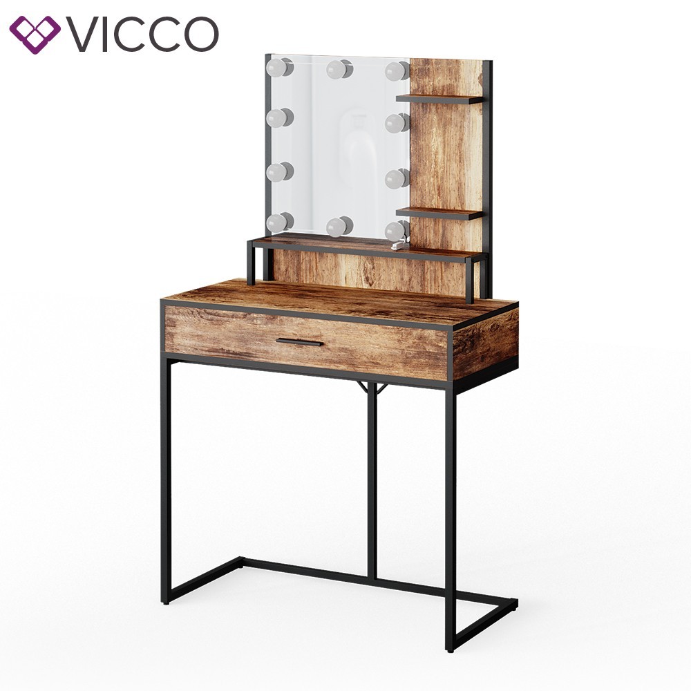 

Туалетный столик лофт Vicco Fyrk Simple, с подсветкой