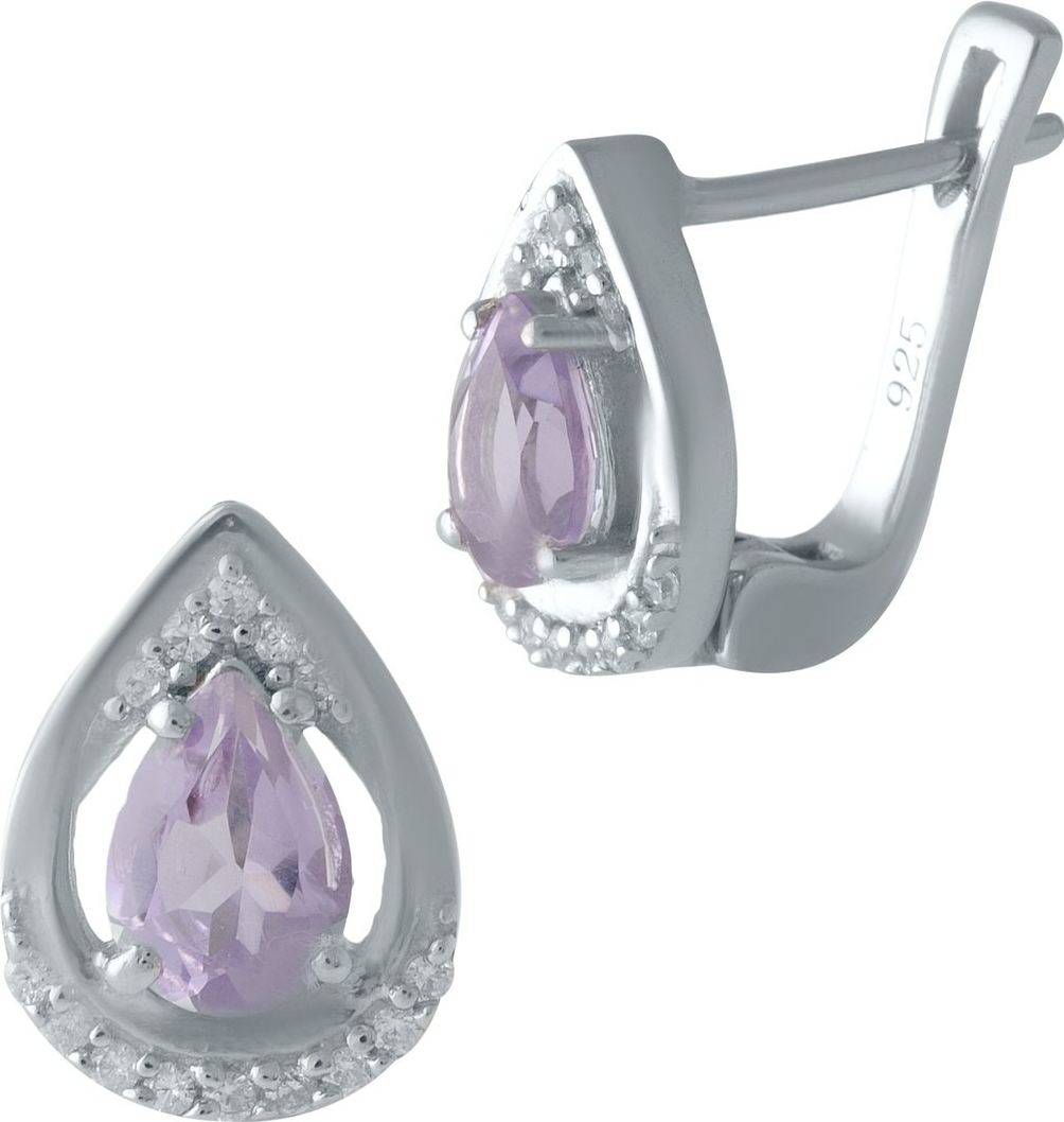 

Серебряные серьги SilverBreeze с натуральным аметистом 1998960, размер