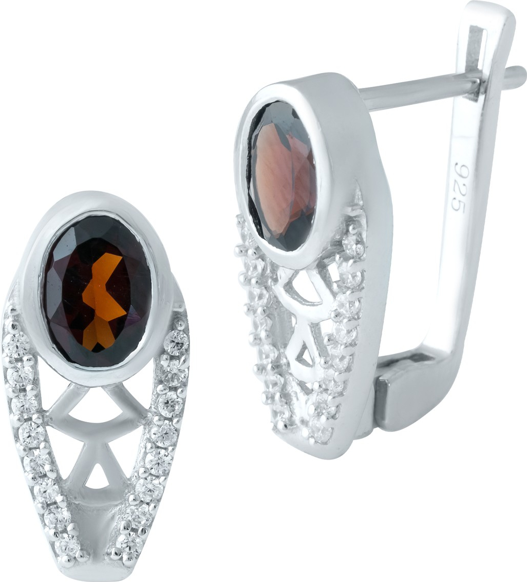 

Серебряные серьги SilverBreeze с натуральным гранатом 1946008, размер