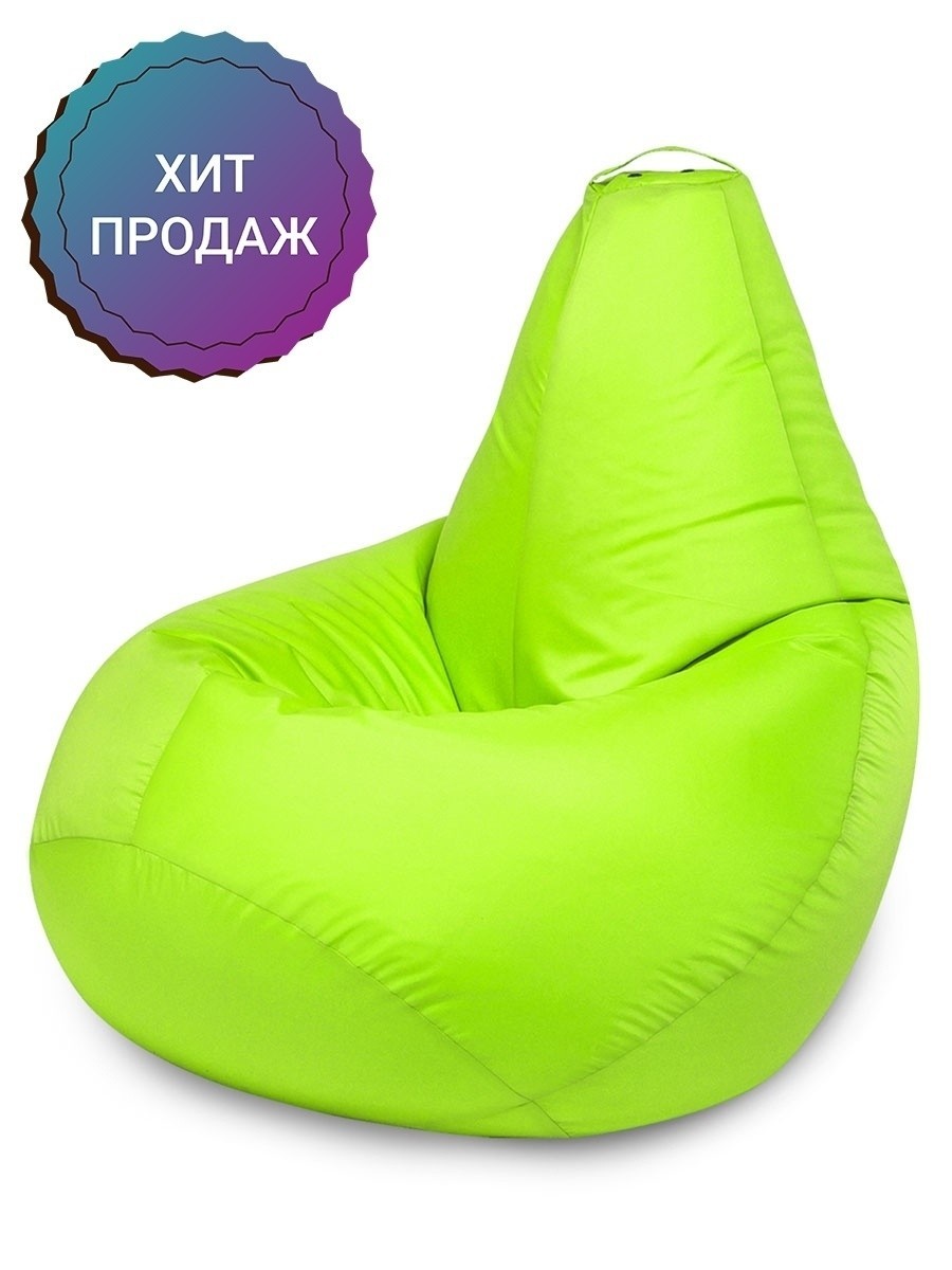 

Кресло мешок пуфик груша Allter Studio салатовый XХL 150х100 см