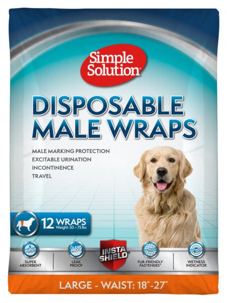 

Влагопоглощающий гигиенический поясок для кобелей Disposable Male Wrap Large обхват 46-69 см (12шт.)