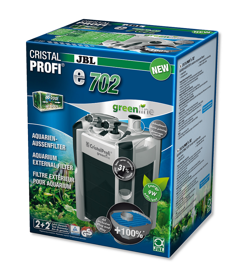 

JBL фильтр CristalProfi e702 GreenLine, 700лч (аквариум 60-200л), 60281