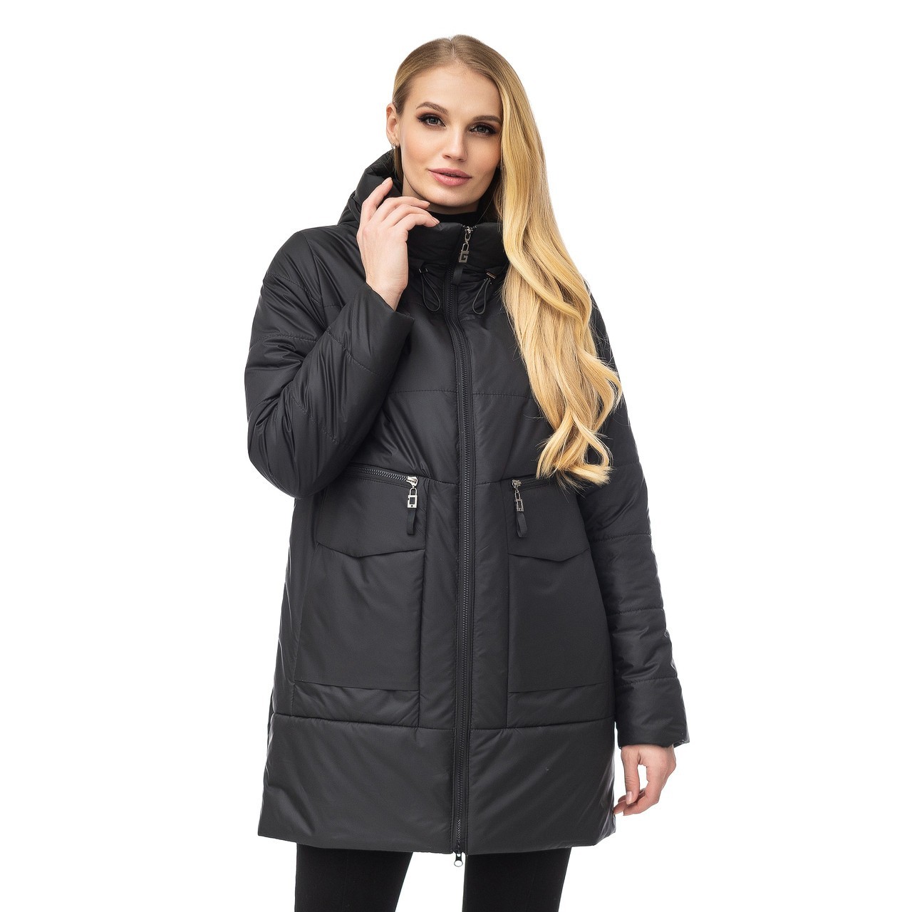 

Женская демисезонная куртка большого размера UF-fashion LR 126  черный, Женская демисезонная куртка большого размера UF-fashion LR 126 44 черный