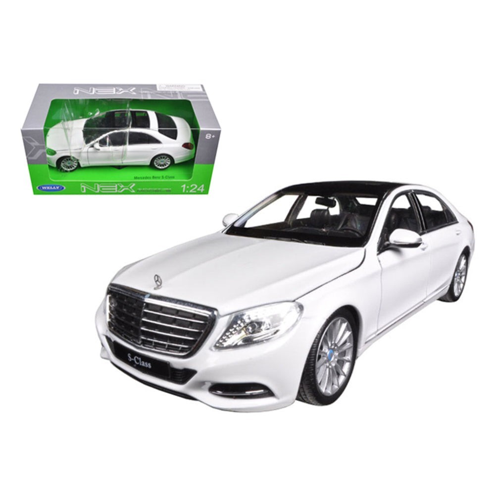 

Коллекционная металлическая машинка Мерседес-Бенц Mercedes-Benz S-класс 1:24 Белая WELLY Nex