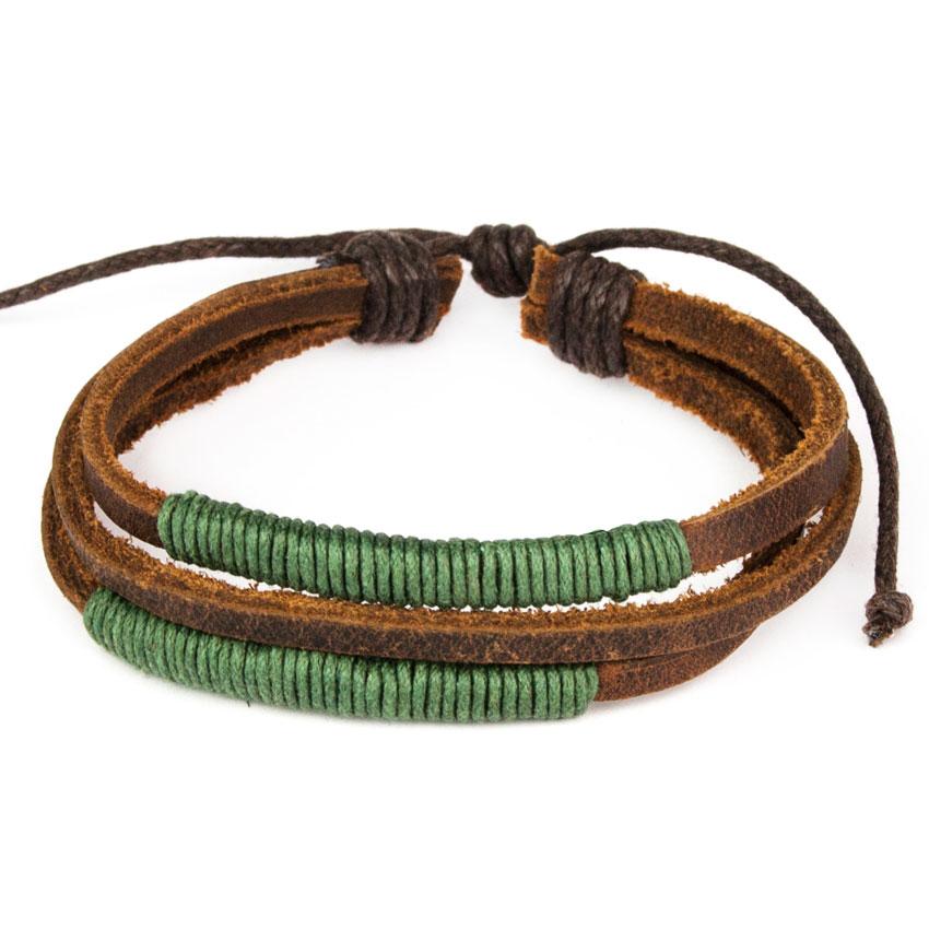 

Браслет Кожаный Summer Time Дамбулла Dambulla 18,5х1,1х0.3см Коричневый Оливковый