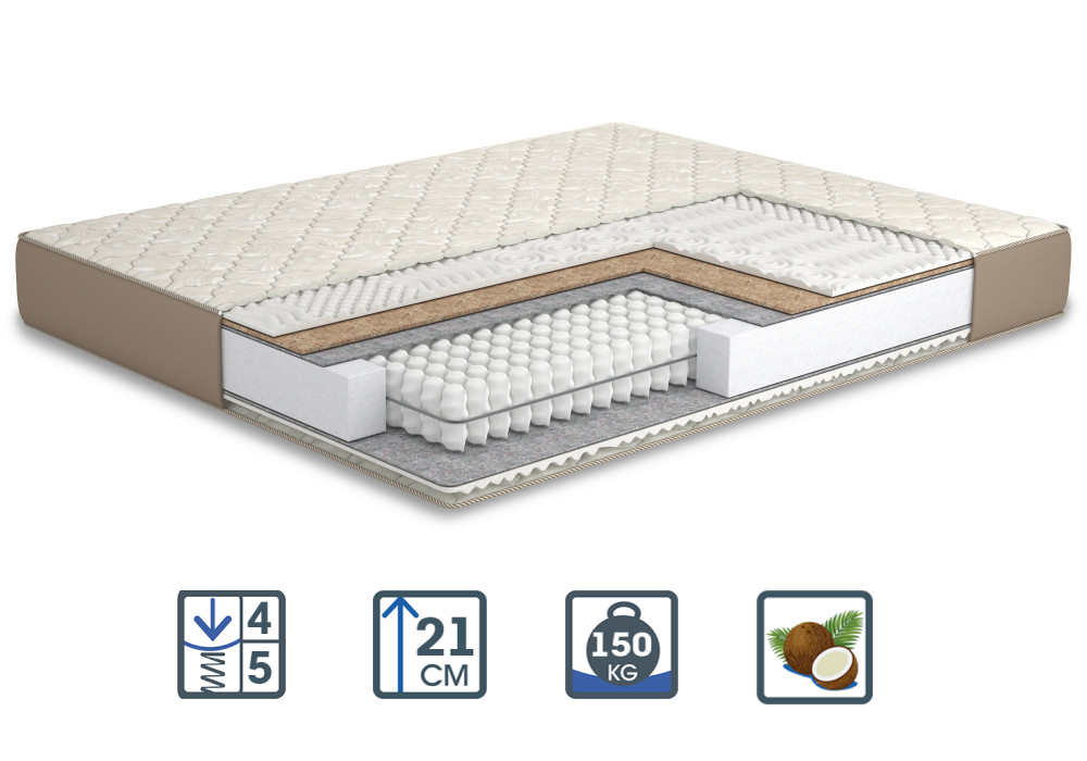 

Матрас ортопедический Matroluxe двусторонний Irish Айриш кокос 140x190 см