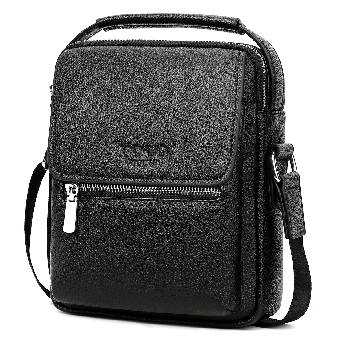 

Сумка мужская PU-кожаная 23*19*8 см Polo черный