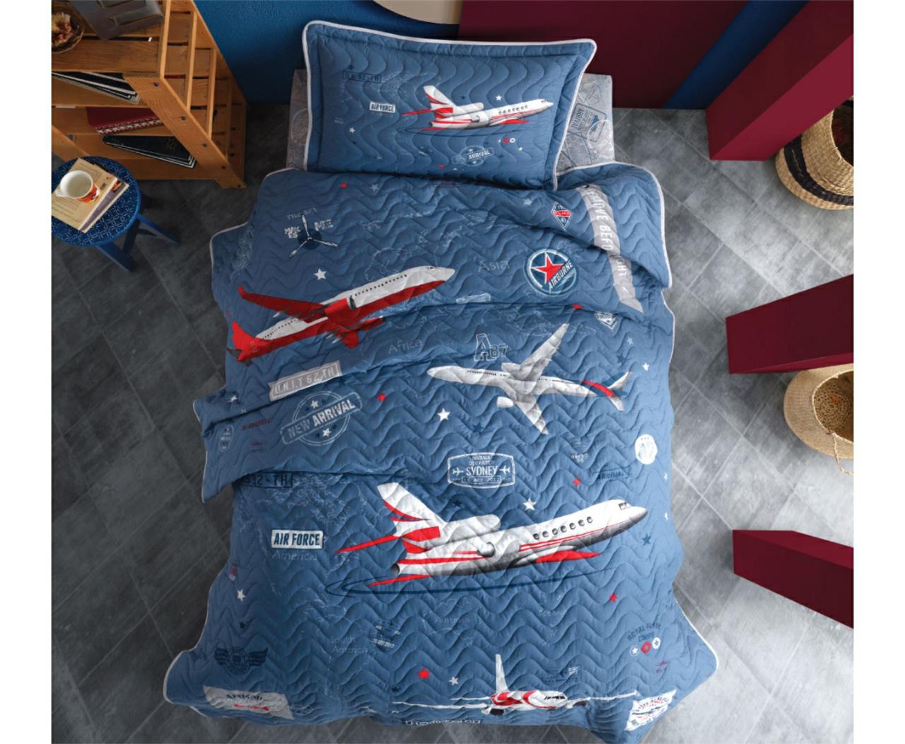 

Покрывало детское/подростковое стеганое 180*240 с наволочкой 50х70 Aran CLASY Arrival