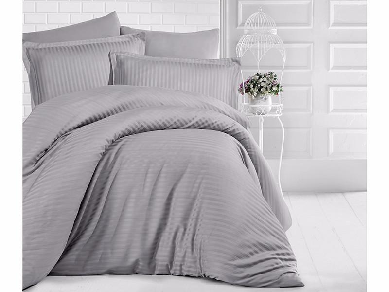 

Постельное белье Saten Strip 200*220 Aran CLASY Gri