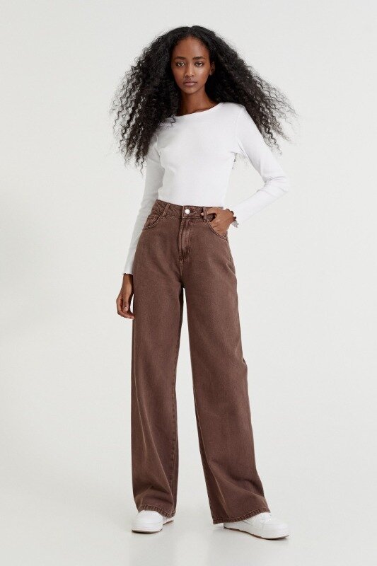 

Джинсы Pull & Bear 4676/338/700 -  коричневые, Джинсы Pull & Bear 4676/338/700 - 38 коричневые