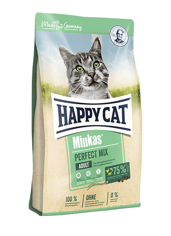 

Сухой корм Happy Cat Minkas Perfect Mix для взрослых кошек с птицей, ягненком и рыбой 1.5 кг