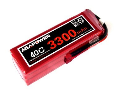 

Аккумулятор для авиамоделей AGA POWER Li-Pol 3300mAh 22.2V 6S 40C Softcase 41x44x134мм T-Plug