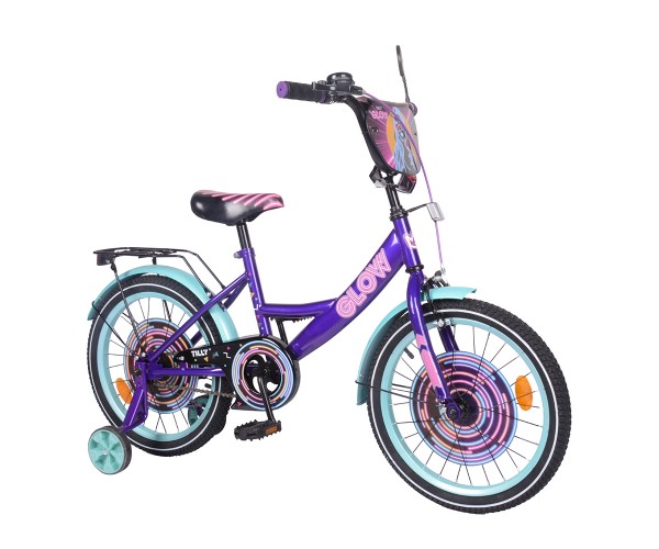 

Двухколесный велосипед Tilly Glow 18", Фиолетовый