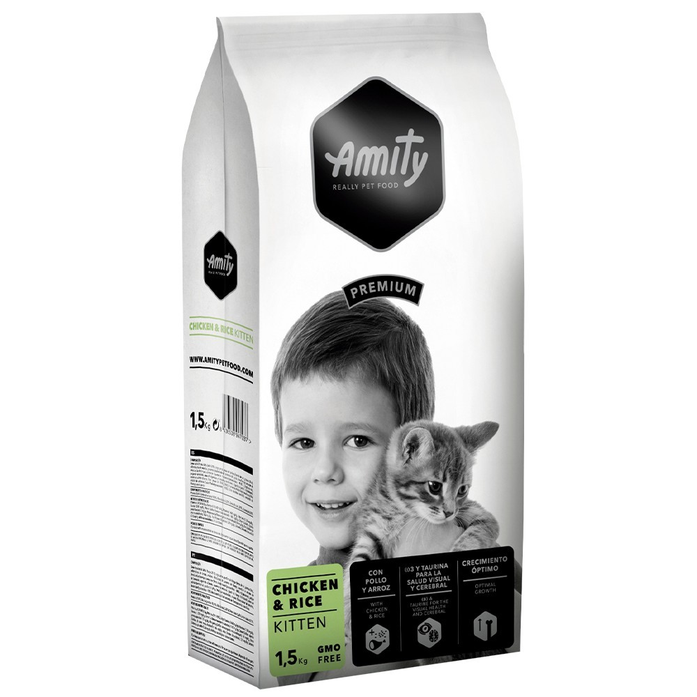 

Корм для котят AMITY Kitten ежедневный для котят с курицей и рисом 1,5кг/уп 937KIT