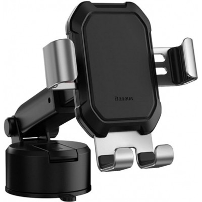 

Универсальный автодержатель Baseus Tank gravity car mount holder with suction base, silver (SUYL-TK0S)