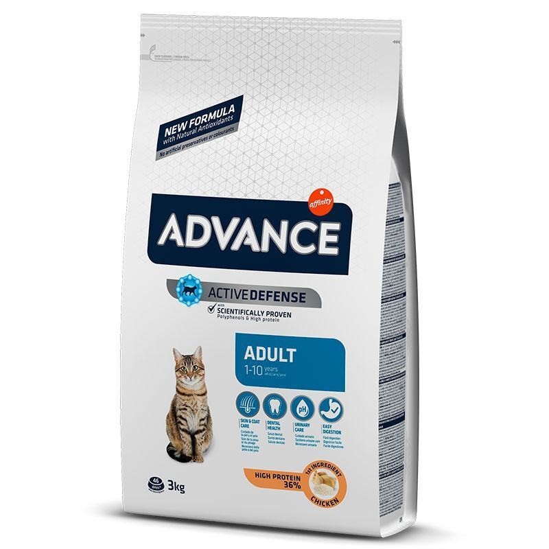 

Сухой корм с курицей и рисом Advance Cat Adult Chiсken and Rice 3кг