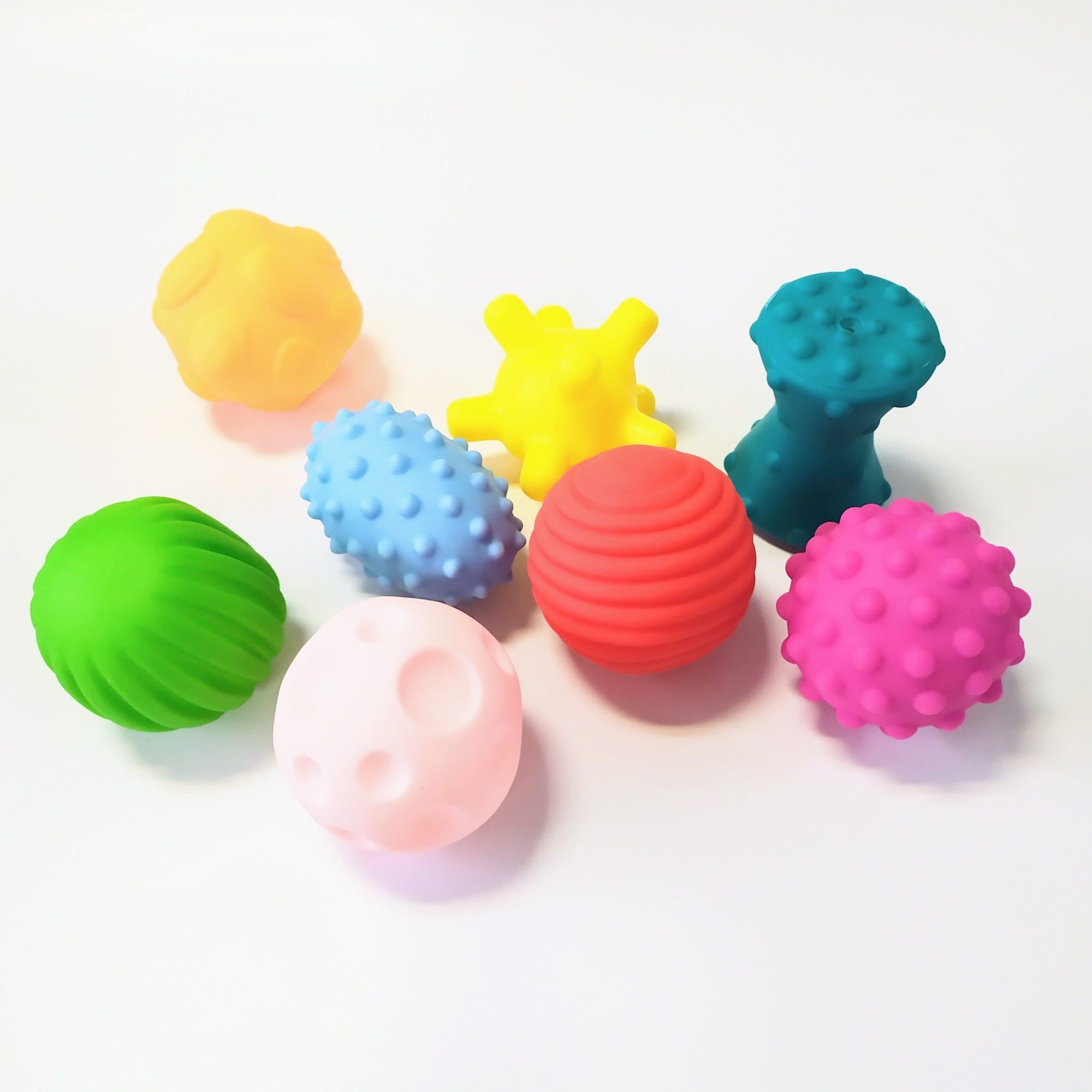 

Мячики текстурные Bath Toys пищалки 8 шт (88-52)