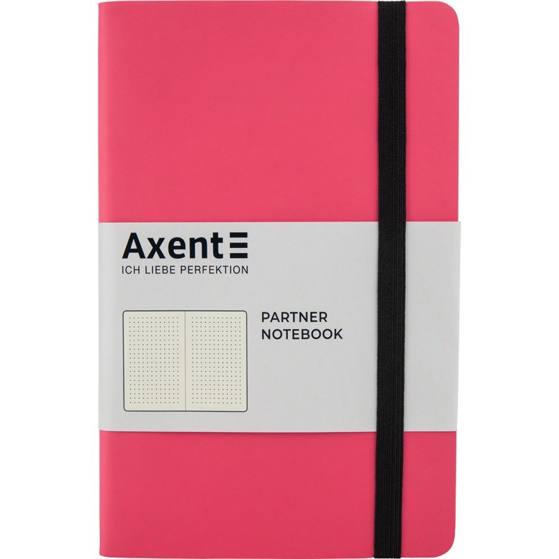

Книга записная Partner Soft 125х195мм 96л в точку мягкая обложка из термо PU розовая Axent