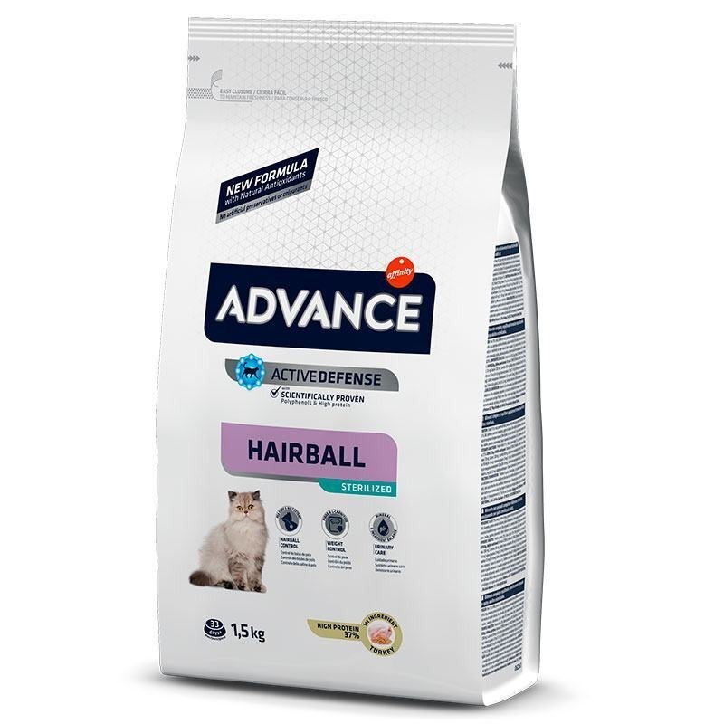 

Сухой корм для стерилизованных кошек индейкой и рисом Advance Cat Hairball Sterilize 1.5 кг