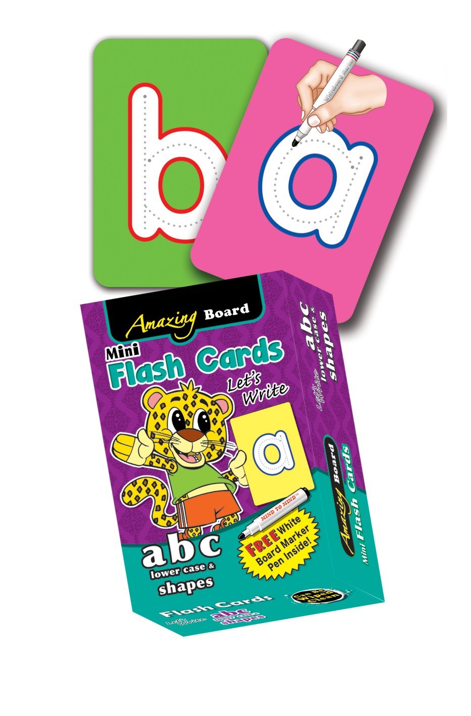 

Amazing Board Mini Flash Cards abc lower Case (with marker pen) - 978-967-331-769-1