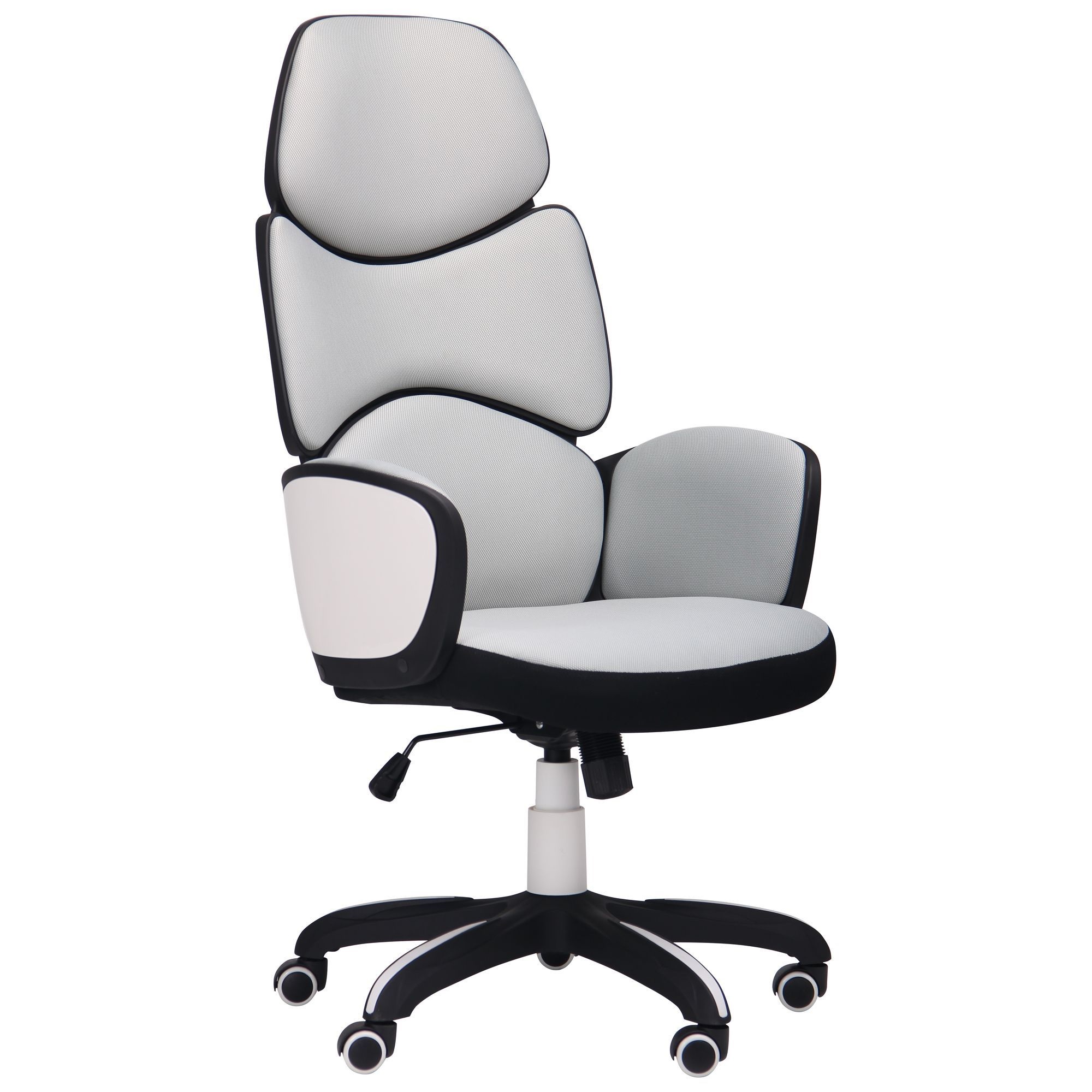 

Кресло офисное Starship White 1190+100*640*680 Пластик/Текстиль, цвет черный/светло-серый AMF