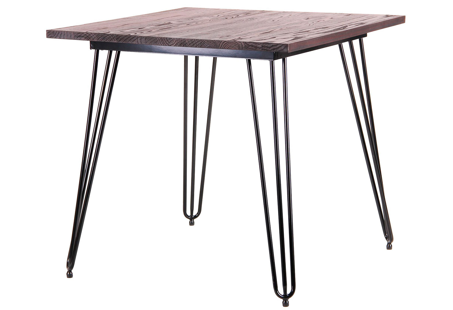 

Стол Smith 750*800*800 Сталь/Дерево Гевея, цвет черный/коричневый AMF
