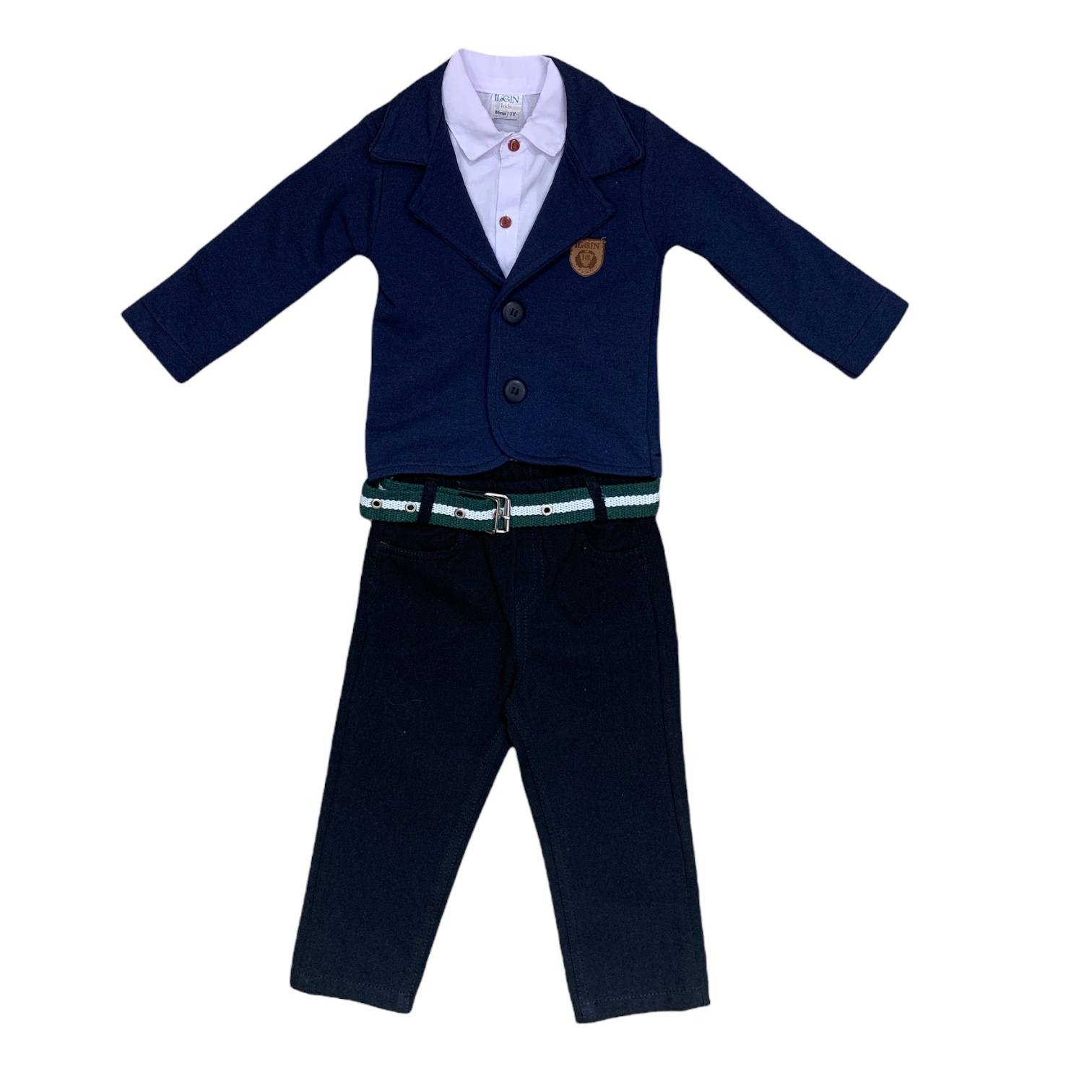 

Костюм для мальчика(жакет,рубашка,штанишки) Bebicokids 86см синий 517