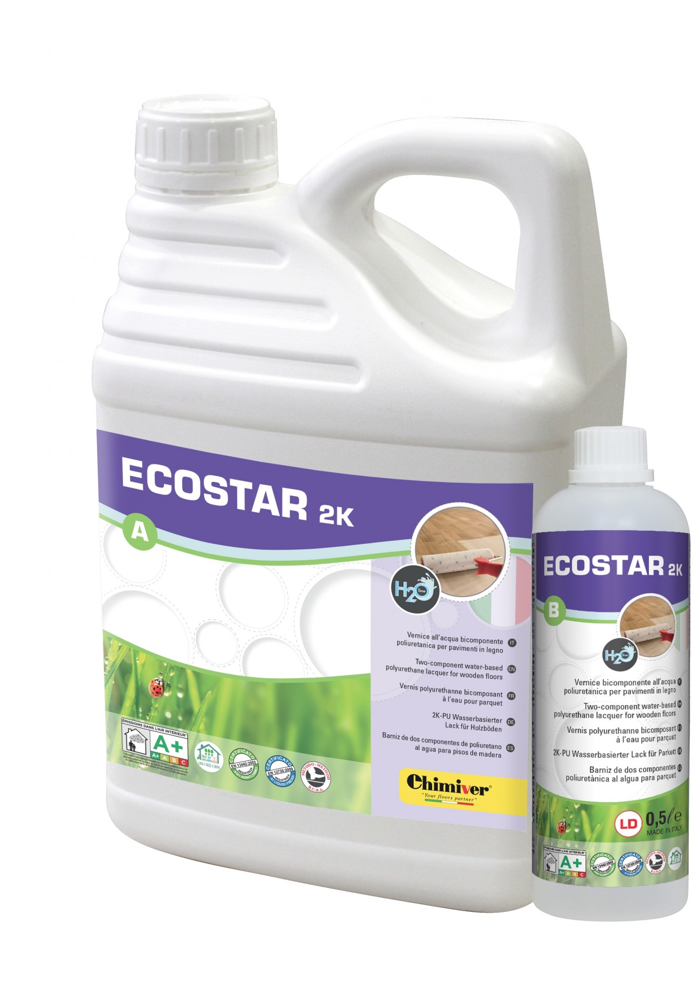 

Лак Chimiver ECOSTAR 2К двухкомпонентный полиуретановый Суперматовый, 5+0,5 л