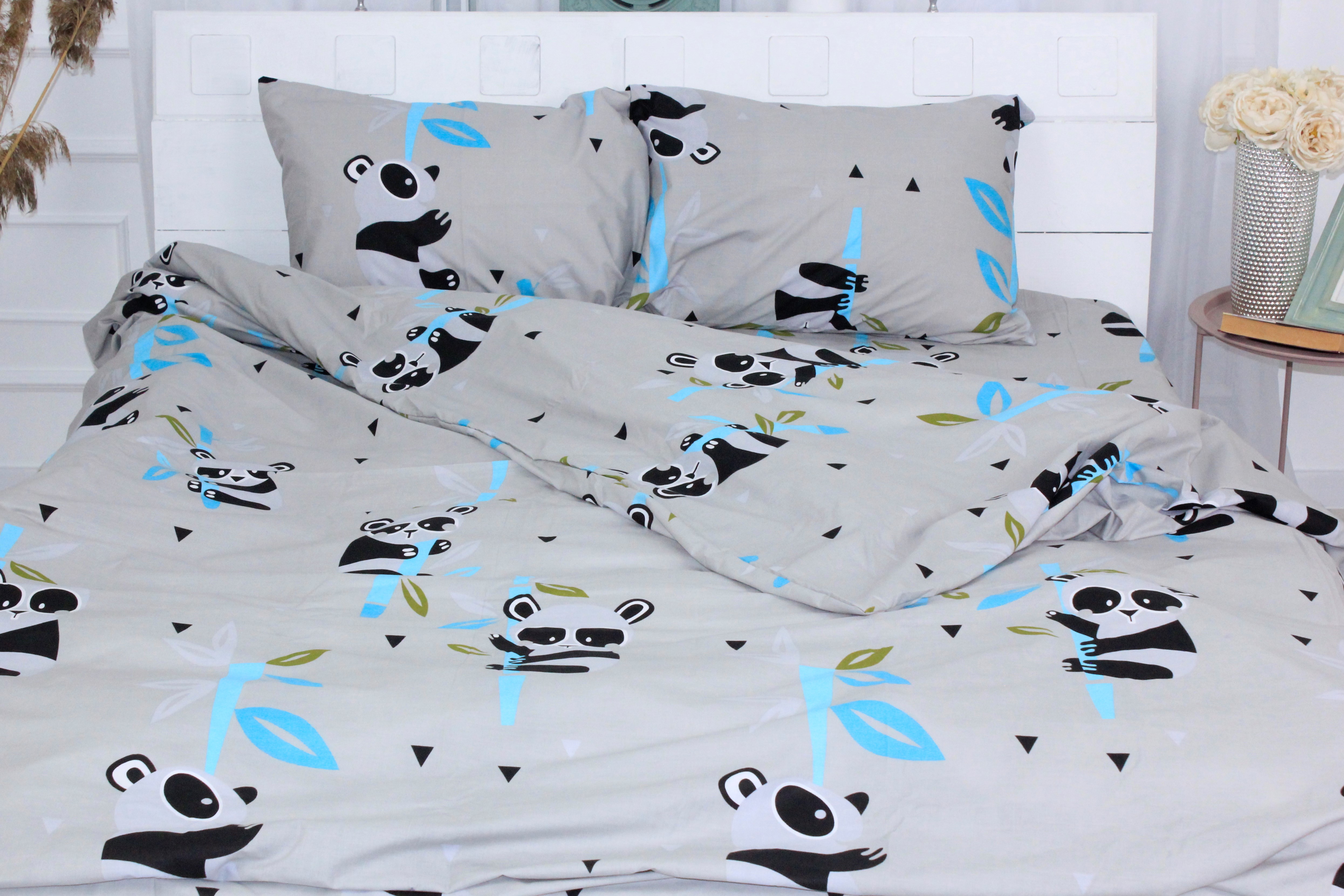 

Простынь MirSon Ranforce Elite 17-0504 Panda is gray 240х260 см