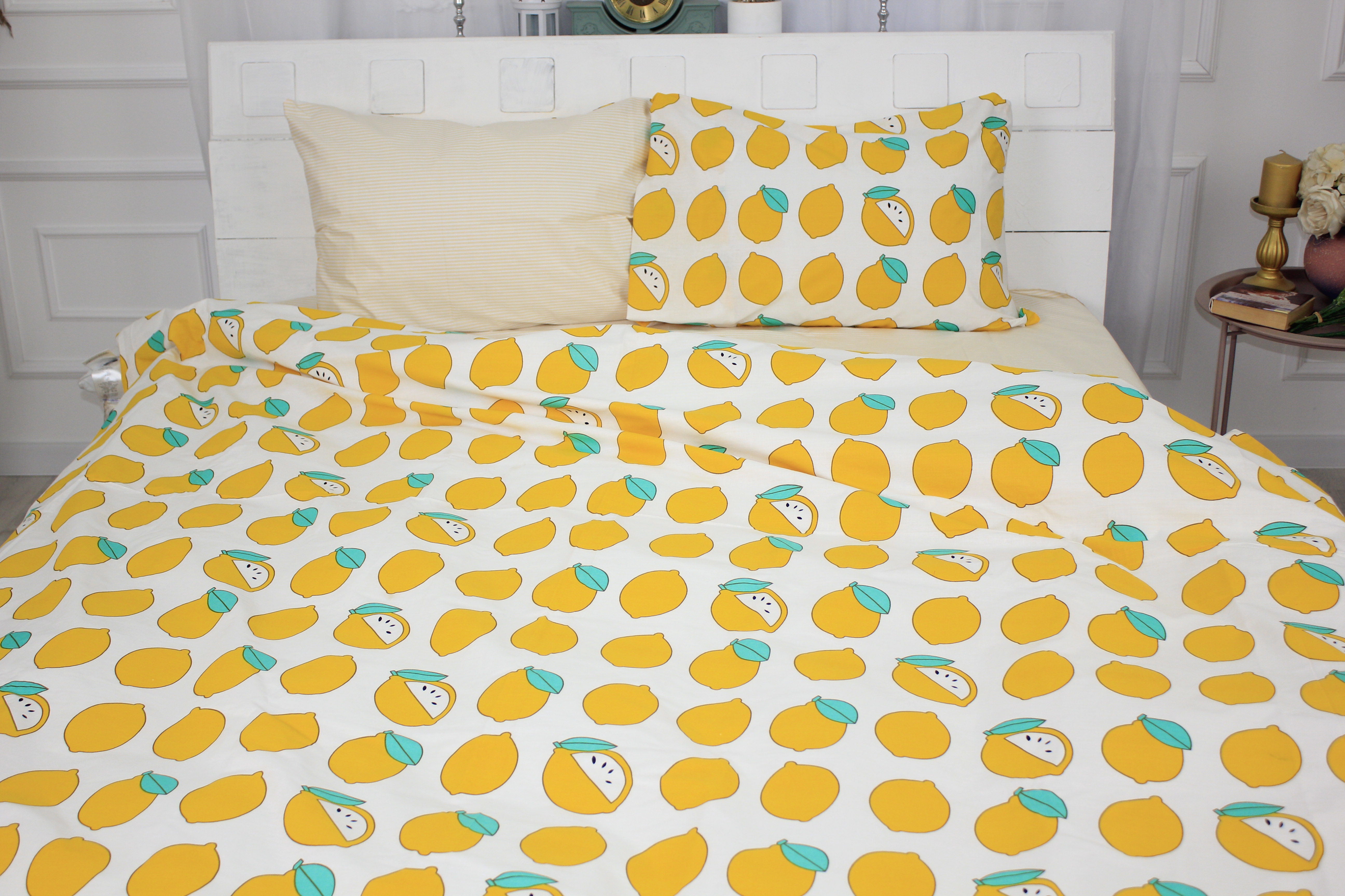 

Простынь MirSon Ranforce Elite 17-0531 Striped Lemon 150х220 см
