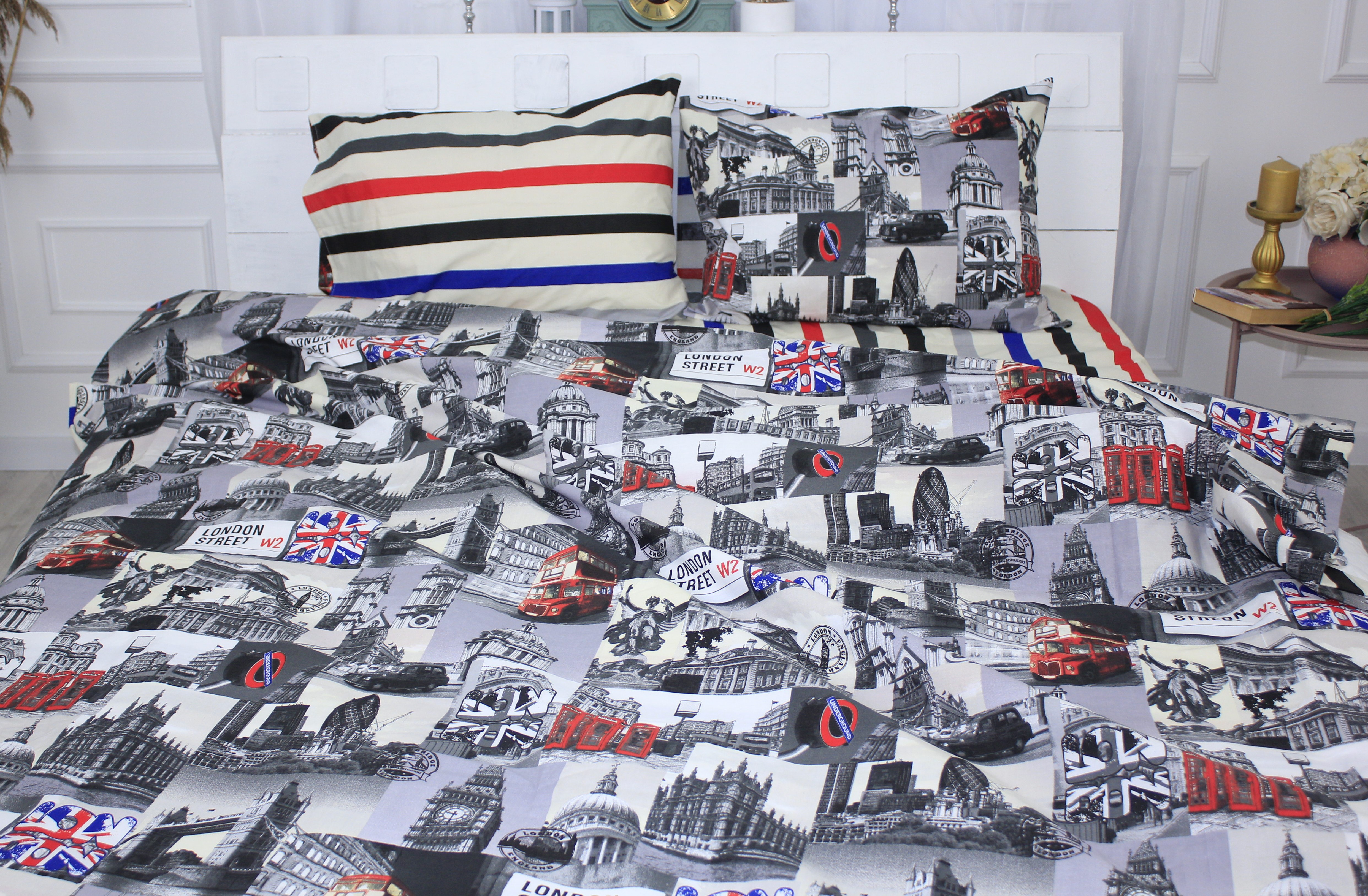 

Простынь MirSon Ranforce Elite 17-0538 London Street 240x260 см