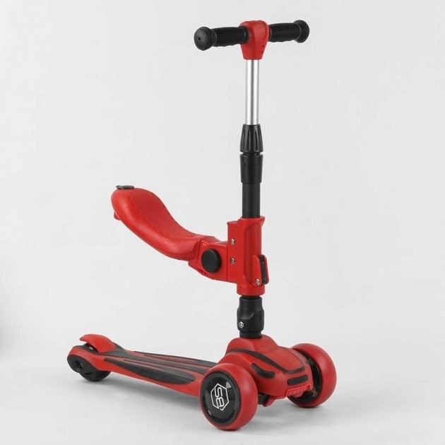 

Самокат трехколесный с сидением ST-18003 Best Scooter, MAXI, складной алюминиевый руль, 3 колеса PU со светом, d=12 см