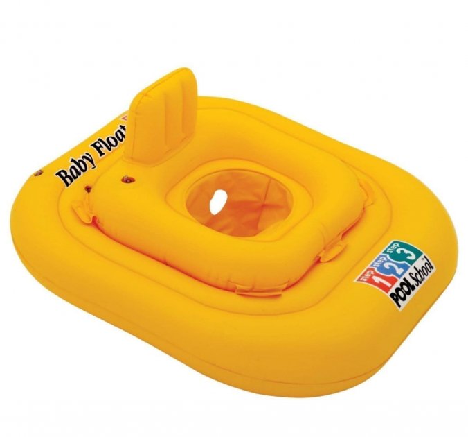 

Надувной круг-плотик с отверстиями для ног и спинкой Inflatable Желтый (Т- 56587)