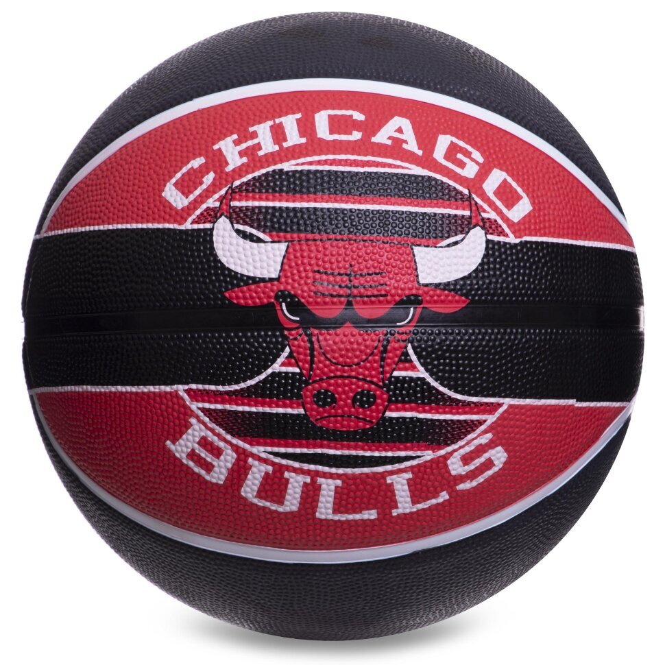 

Мяч баскетбольный SPALDING NBA Team CHICAGO BULLS 83503Z №7 черный-красный