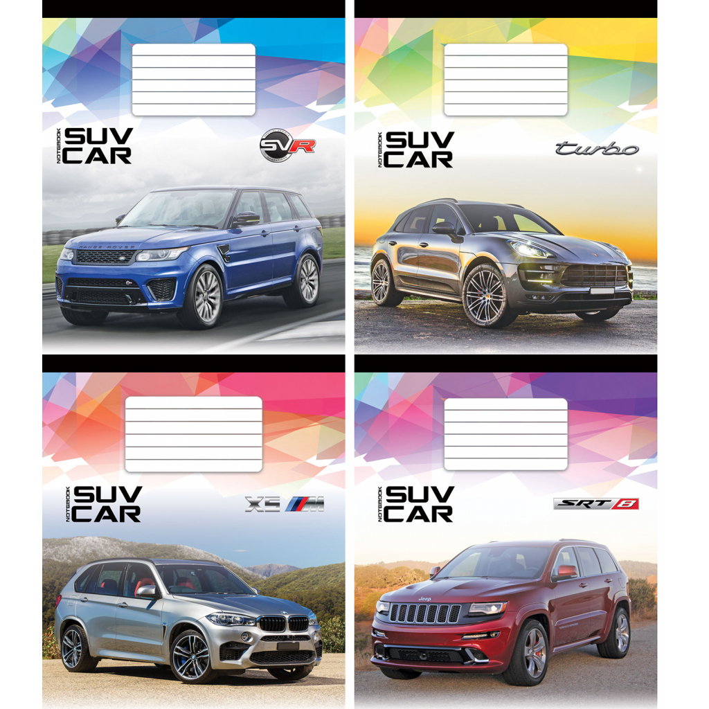 

Тетрадь Мрії збуваються SUV Car B5 клетка 48 листов, 4 дизайна 16 шт (ТА5.4811.2107к)