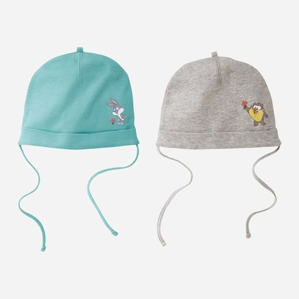 

Чепчик Looney Tunes PEP920216 40-44 см 2 шт Серый/Бирюзовый