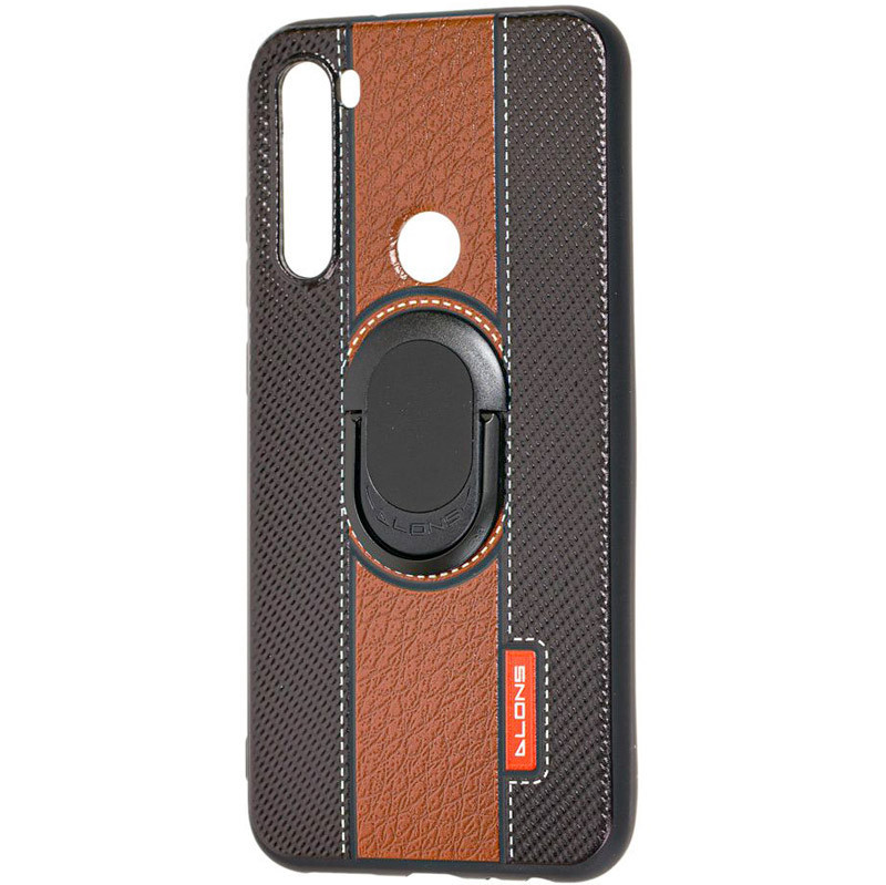 

TPU+PC чехол Dlons NY с держателем-подставкой для Xiaomi Redmi Note 8 Коричневый
