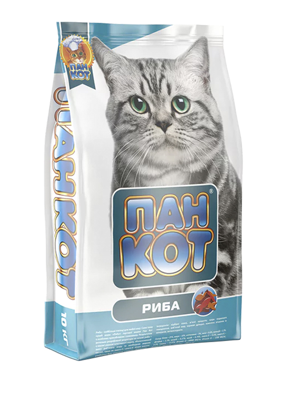 

Cухой корм Пан Кот для кошек с рыбой 10 кг